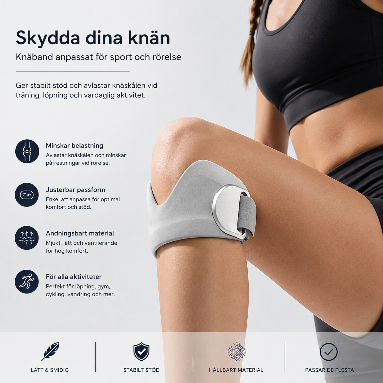 Professionellt Patellaband för Knä – Komfort och Stabilitet vid Varje Steg